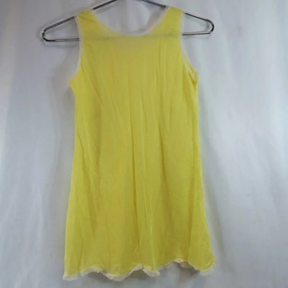 Vintage Girls Yellow Sleeveless Halter Dress with Bow Size 3 - Picture 5 of 7